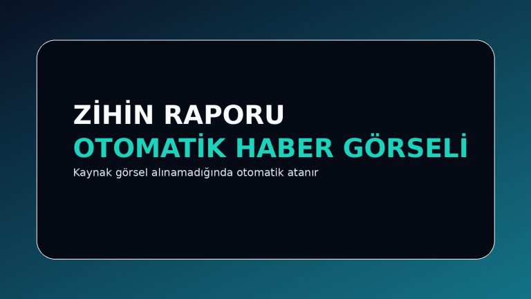 Zihin Raporu Genel Haber Görseli
